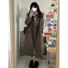 今年流行毛呢外套女中长款2025新款爆款秋冬高级感赫本风西装大衣