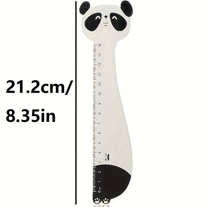 動物の形をした定規5本 - パンダ、キリン、サメ、犬、猫のデザイン|undefined