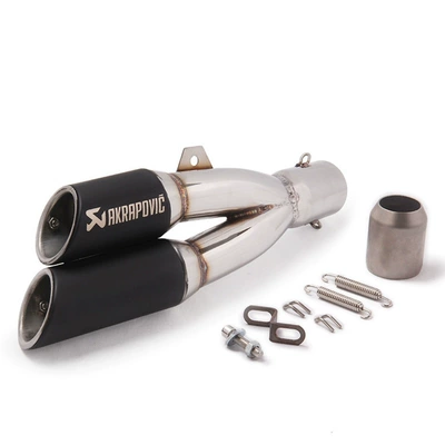 Motorcycle universal modified Thunder Motorcycle exhaust pipe - half-black
