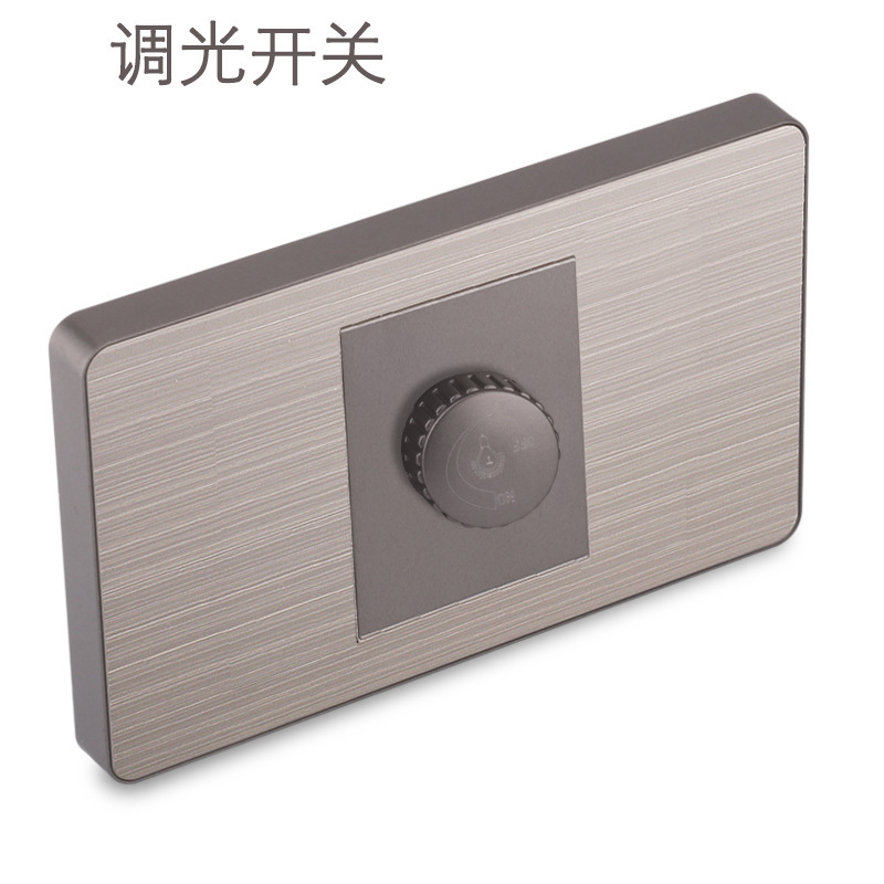 15A panel de metal de acero inoxidable gris dibujado tres agujeros Taiwan fabricado en Estados Unidos enchufe de pared conmutador suministro directo