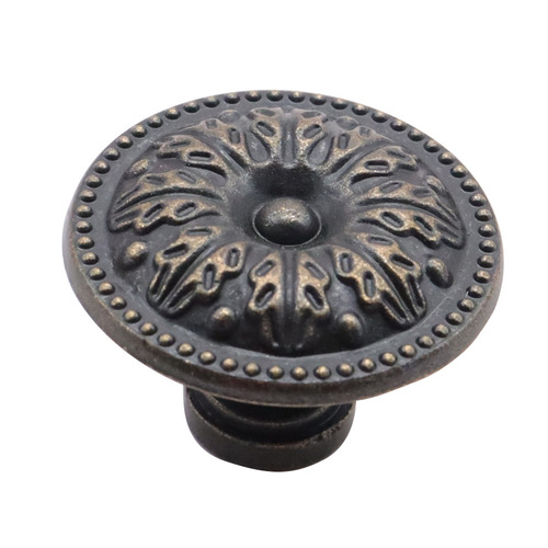 Antique pattern single hole round twisted zinc alloy retro solid single handle cabinet wardrobe drawer door small handle
