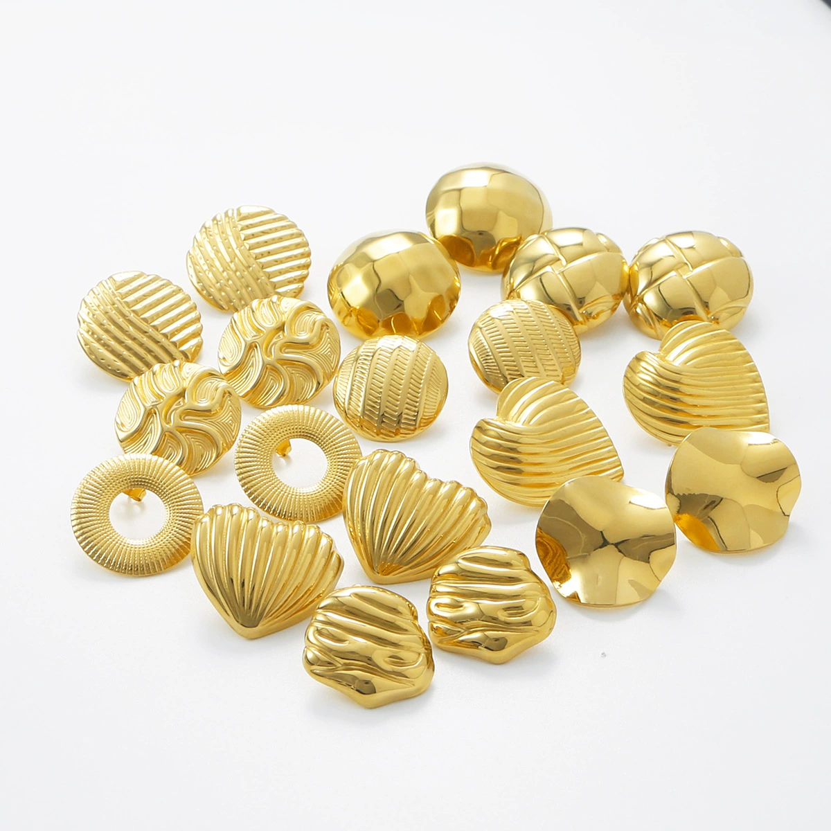 Трансграничная сетка красная струна круглые серьги из нержавеющей стали