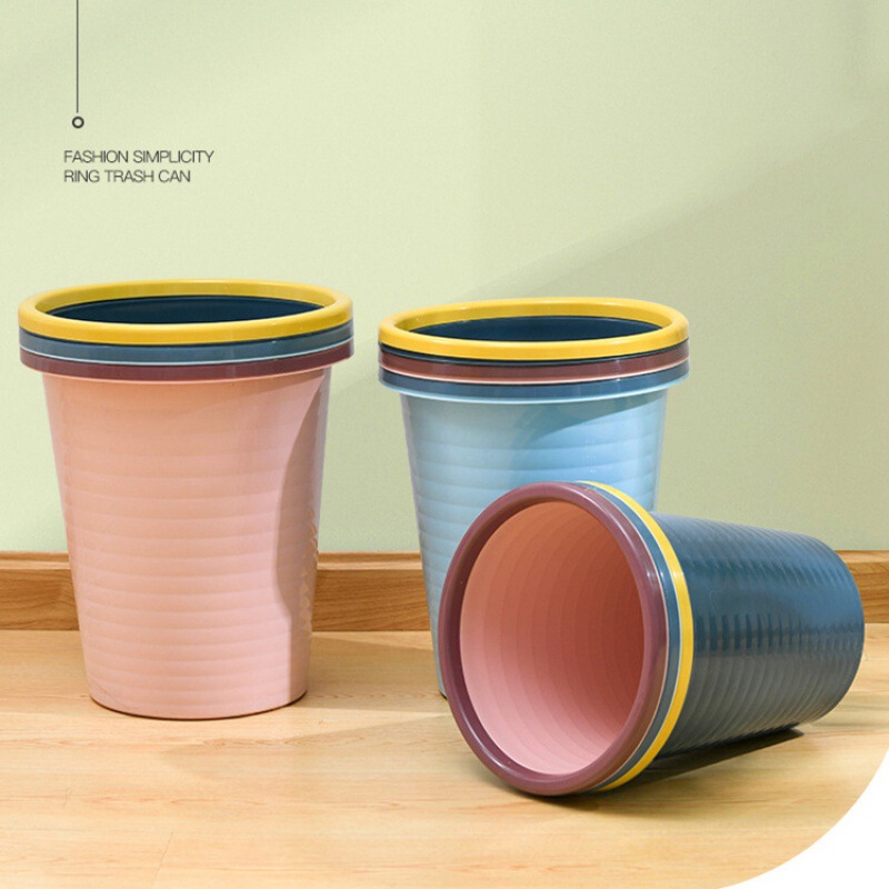 Recommended Customized Trash Bin Household Indoor Kitchen and Bathroom Living Room Sundries Trash Bin Press Ring Creative Cross-grain Trash Basket Recommended Customized Trash Bin Household Indoor Kitchen and Bathroom Living Room Sundries Trash Bin Press Ring Creative Cross-grain Trash Basket
