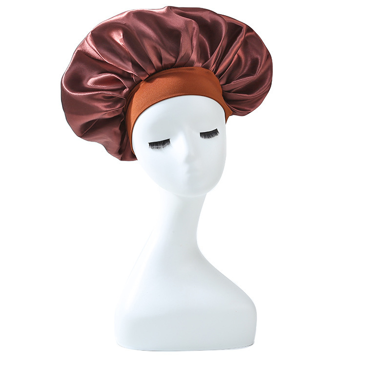 Amazon transfronterizo amplio borde alto elástico sombrero de dormir sombrero de quimioterapia sombrero para el cabello sombrero para el cabello seco