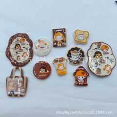 通孔哭娃系列印花异形串珠笔配件手机钥匙链diy手工饰品串珠