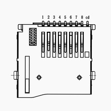 TF185-T1231-11-W  SD⺸9 PIN H=1.85mm B