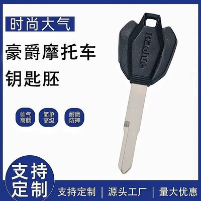 Suitable for Haojue Motorcycle Dr160 Dr150 Key Blank Hj150-10C Key with Chip Set Lock Handle (Motorcycle Key)