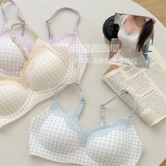 凉风舒服蕾 凉感无痕内衣女大胸显小胸聚拢夏季薄款果冻条文胸