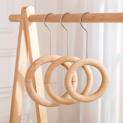 Scarf Rack solid wood Storage multi-function ring Bag Display rack magnet clothing Rings couture circle