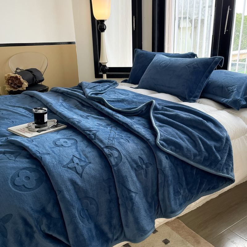 Invierno al por mayor manta de lana de flores cálida de lana de leche siesta manta espesa de lana doble manta de almuerzo manta de aire acondicionado de verano