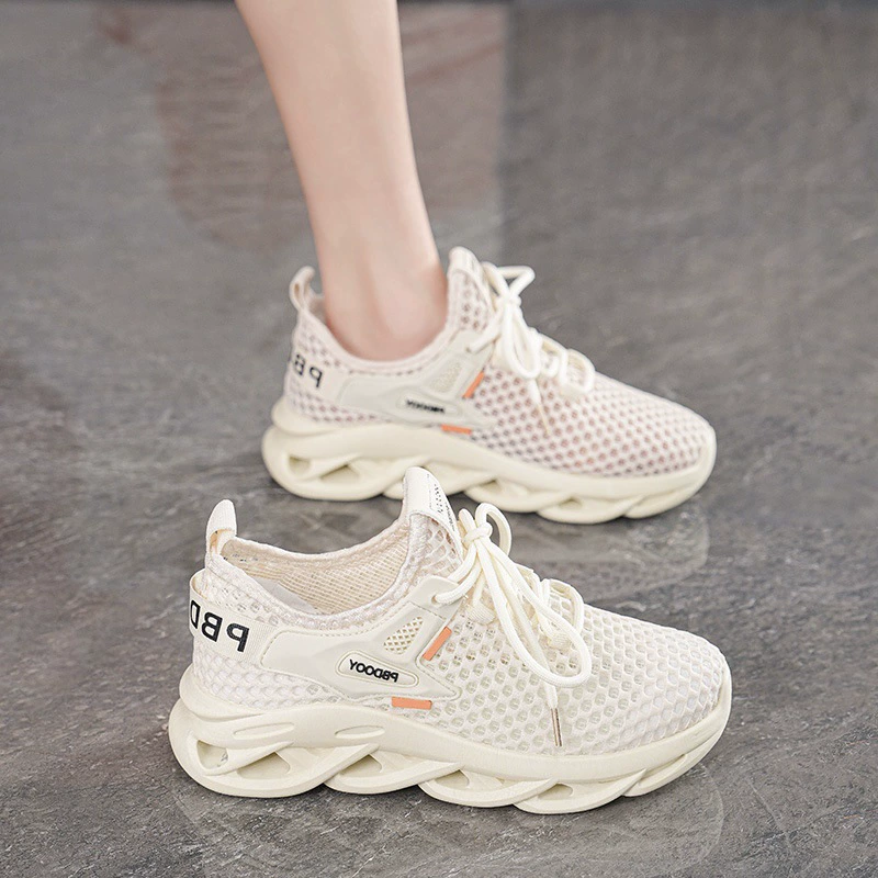 Летняя женская обувь, новый стиль, дышащая обувь с полой сеткой, женская корейская версия, универсальная спортивная обувь на толстой подошве, повседневные кроссовки
