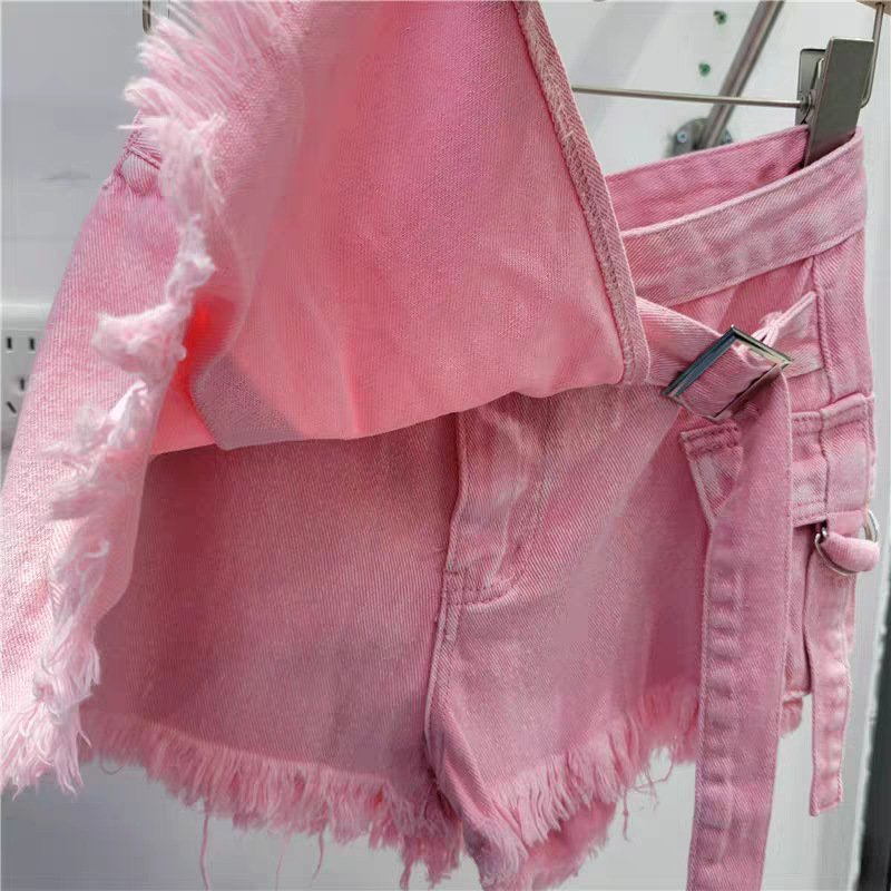 Falda Pantalón de Mezclilla para Mujer de Tiro Alto con Diseño Plisado Irregular