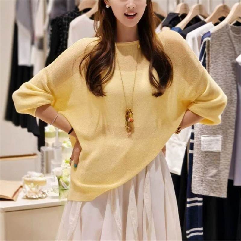 [In Stock] Qingfeng Acetate Knit Sweater Triacetate Lyocell Antibacterial Cooling Effect - Friday