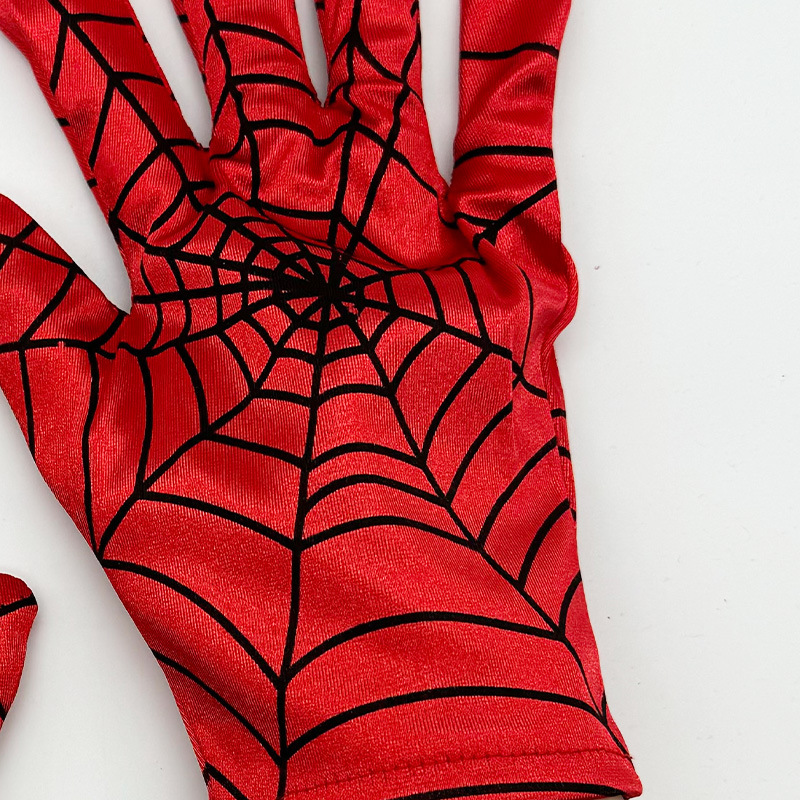 スパイダーマン手袋ハロウィーン舞踏会演技手袋蜘蛛の巣パーティー衣装演技手袋|undefined