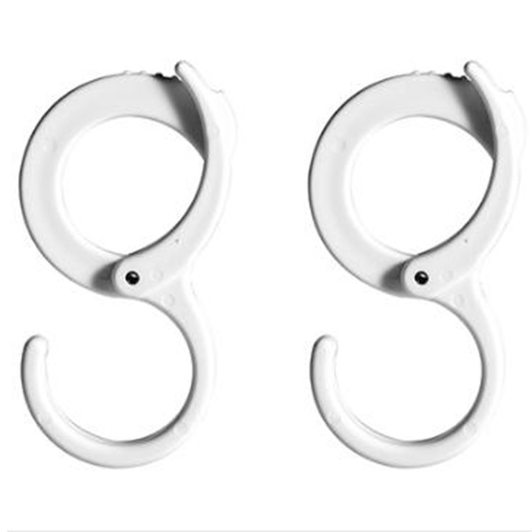 Gancho elástico ajustable gancho de almacenamiento multifuncional tipo de tarjeta S gancho bolsa de armario varilla redonda gancho de ropa