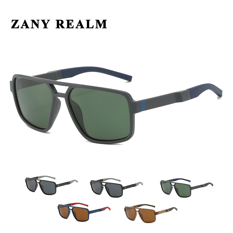 Nueva transfronteriza de doble haz casual hombres gafas de sol polarizadas gafas de sol retro de conducción gafas de sol retro europeos y americanos 20237