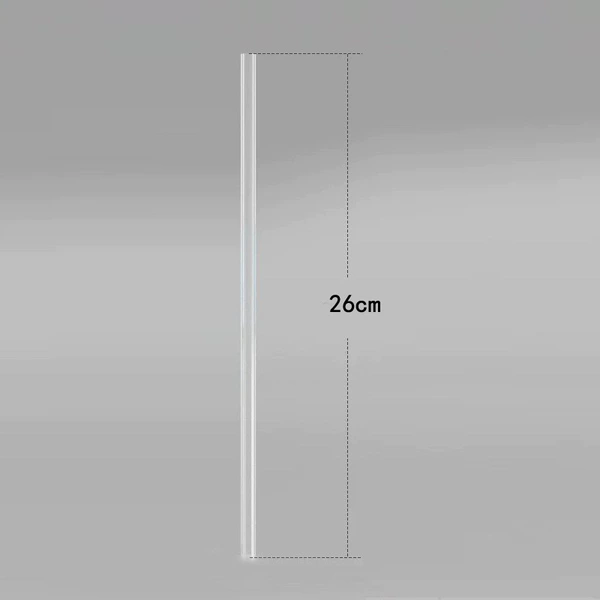 Silicone straw, 26cm, 100 pieces