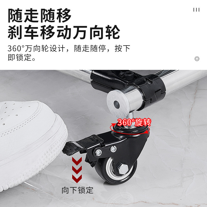 移動可能な床置きステンレス製の棚ステンレス製のモップ棚の置物の清潔工具の収納には、モップを置くことができます。|undefined