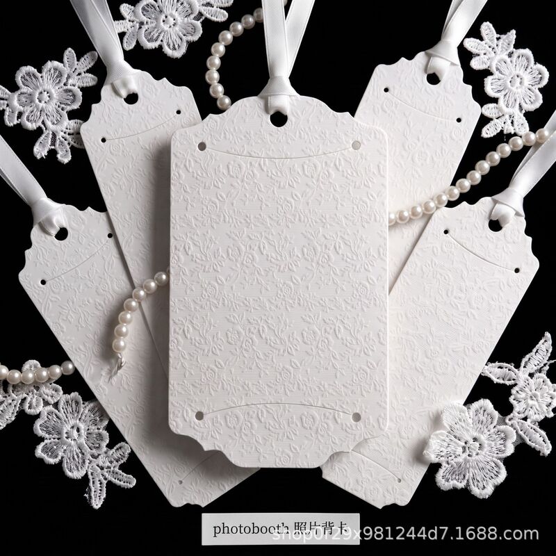 Small rose embossed photobooth photo backdrop card wedding interactive photo decoration photo booth photo card set