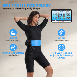 New EMS Body Shaping Double Dry Split Fitness Suit Wireless Exercise EMS Training Suit