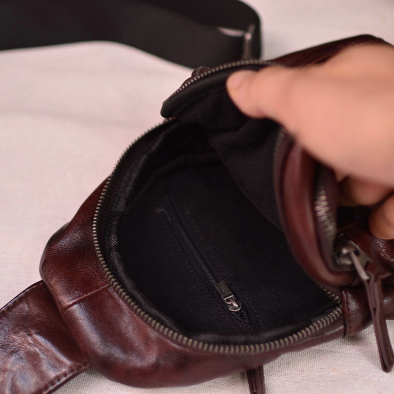 Genuine Leather Chest Bag Versatile Cowhide Crossbody Bag Unisex_voghion.com