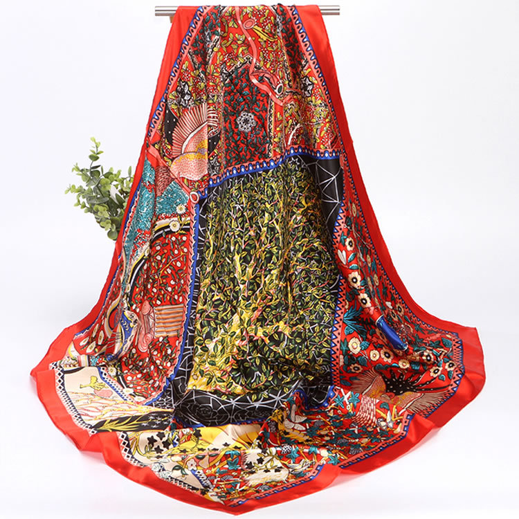 Foulard in seta da donna chic quadrato per capelli e collo_voghion.com