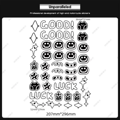 Bicycle Wheel Set Refitting Body sticker - 270-white-graffiti-one-side-of-the-wheel-is-reflective-1-picture