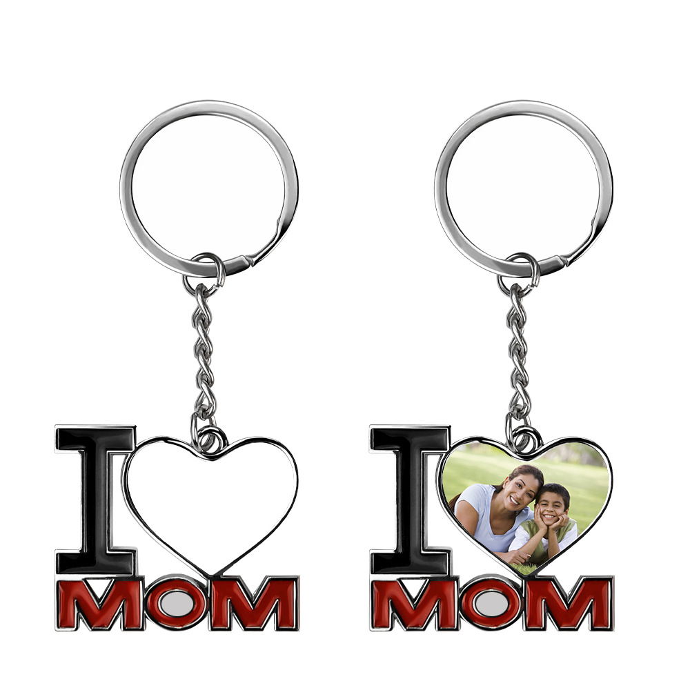 Fábrica directa creativa nueva letra en forma de corazón llavero regalo de familia joyas al por mayor