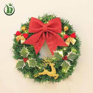 Amazon's Popular Christmas Garland Rattan 30/40/50/60cm Christmas Decoration Garland Door Hanging Scene