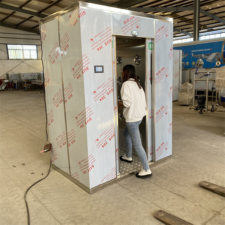 全自动单人单吹风淋室 自动感应酒厂净化通道  研发实验室除尘设