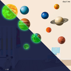 HZY201新款8大行星夜光牆貼畫 客廳臥室兒童房裝飾牆貼2pcs一套