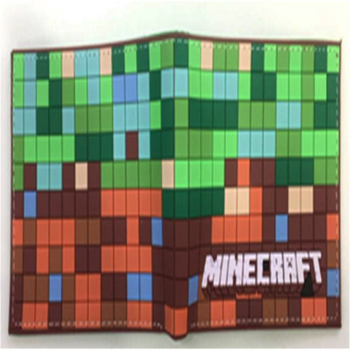 Minecraft cartoon peripheral short wallets for teenagers and students with personalized creative multi-card slot wallets for men and women
