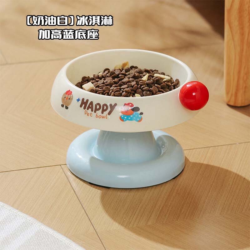 不锈钢猫碗猫食盆猫咪饭碗粮碗喝水碗狗碗不易打翻保护颈椎宠物碗|undefined