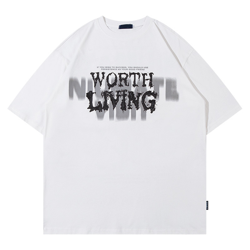 YPRS Men's Original Hip-hop Trendy Brand INS European and American vibe Dark Ghost Short-sleeved Loose hiphop Street T-shirt