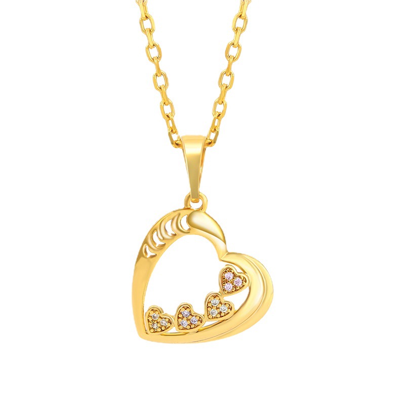 Xuping joyería nueva moda japonesa y coreana colgante hueco en forma de corazón estilo coreano nicho sensación de diseño dulce amor colgante mujer