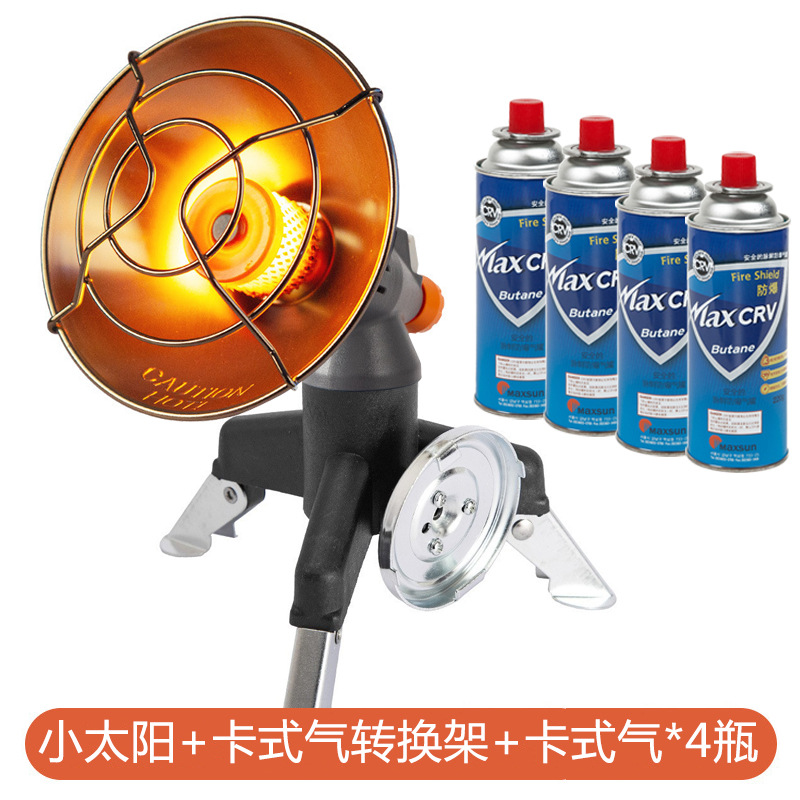 Invierno al aire libre camping calefacción artefacto mini portátil estufa de calefacción gas invierno camping pesca fuego pequeño sol