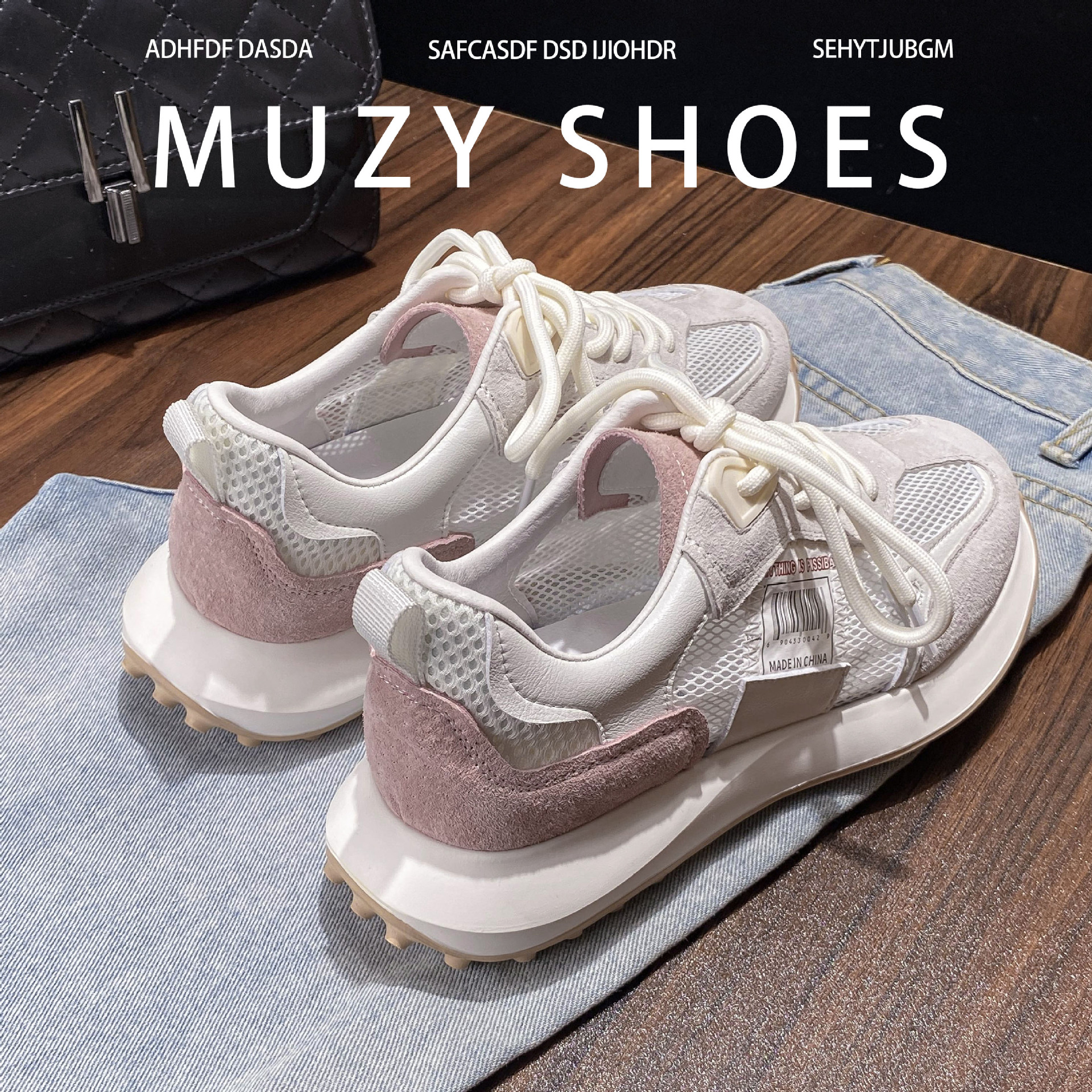 Waffle Cool Archan Shoes mujer a través de la red verano 2025 nuevos zapatos de red transpirables de malla sandalias de papá deportivas ligeras