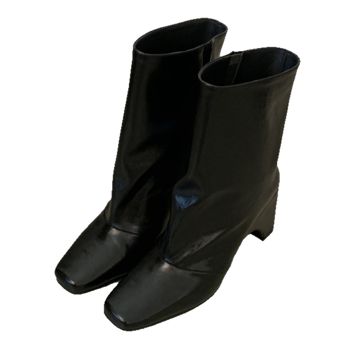 British-style Elastic High-end Touch 2025 Autumn And Winter New Short Thick-heeled High-heeled Slim-leg Women's Martin Boots_voghion.com