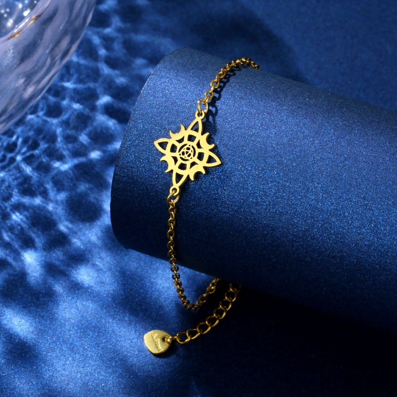 Stainless Steel Hollow Witch Knot Celtic Knot Bracelet Cross-Border Hot Selling Hand Jewelry Wholesale for Women