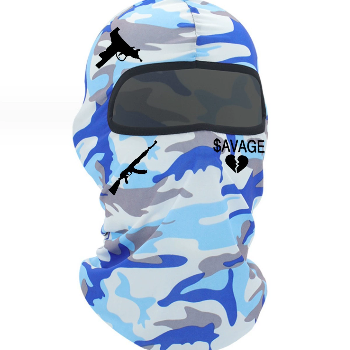 Х-cross-border e-commerce Uzi AK47 печать велосипедная шапка с одним отверстием, одно изделие