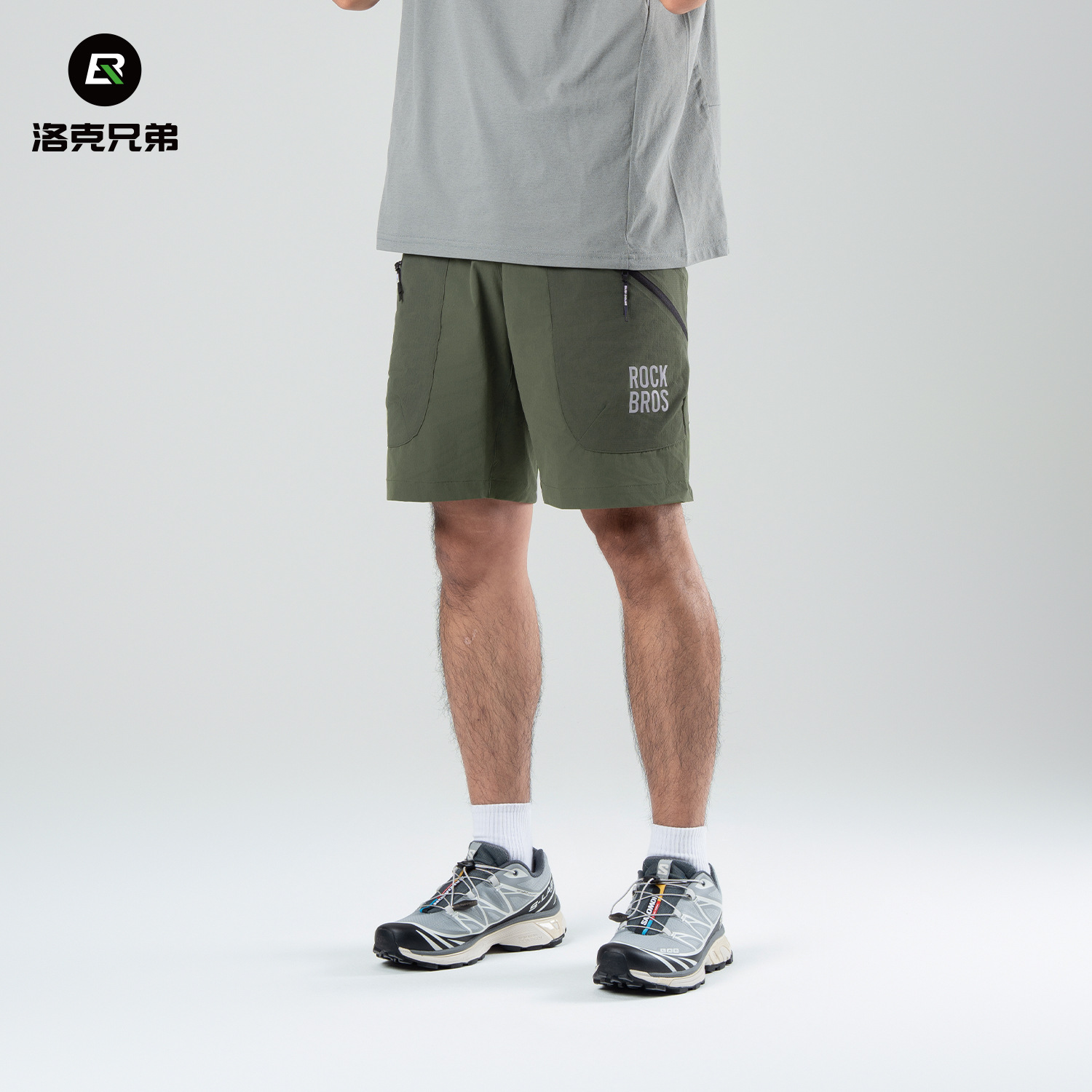 Rock Brothers Casual Sports Cycling Shorts Men's Outdoor Hiking Work Clothing Running Quick-Drying Breathable Cycling Equipment