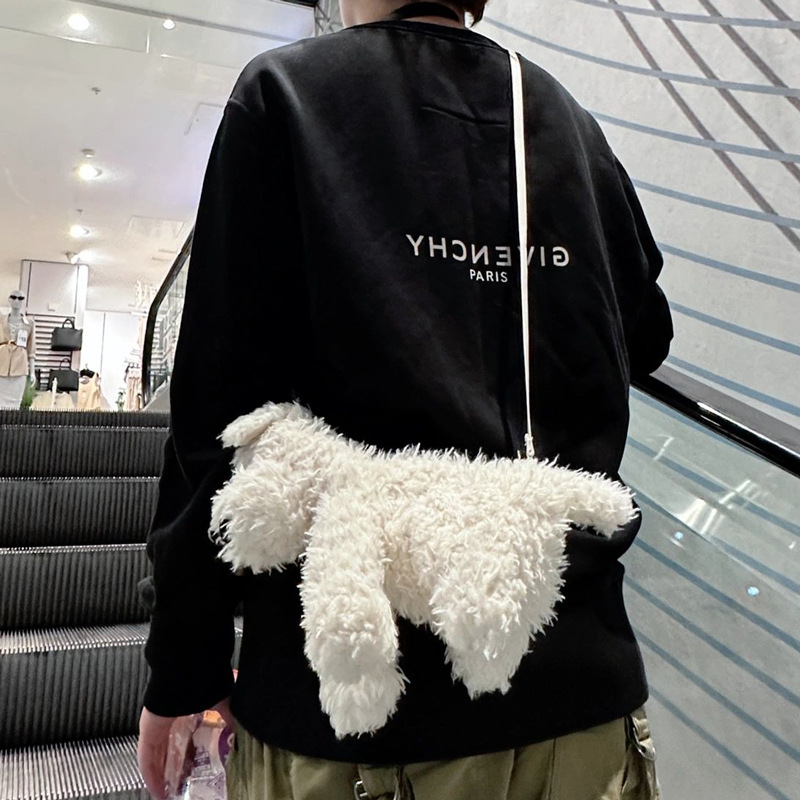 2023 New West Highland muñeca bolsa de dibujos animados de peluche de juguete muñeca bolsa de mensajero lindo perrito bolsa de regalo