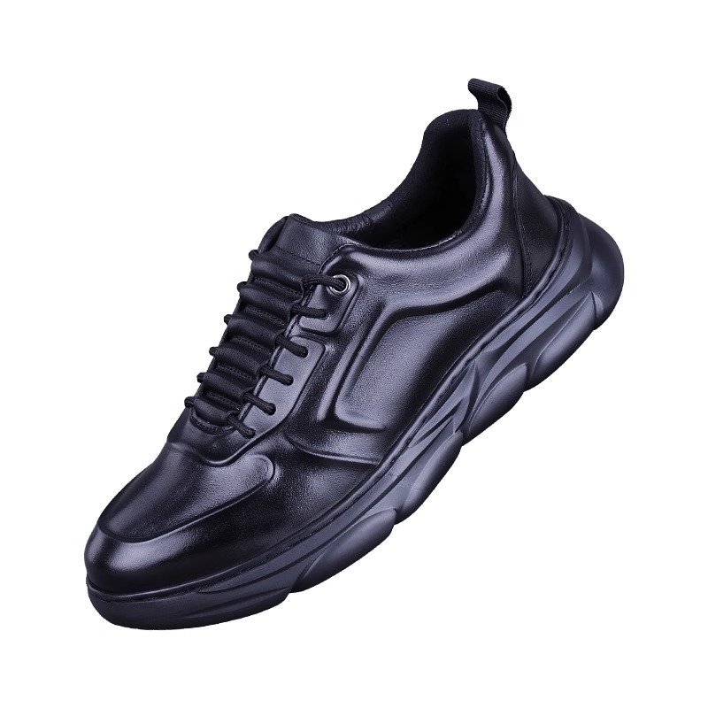 대외 무역 가죽 남성 신발 2024 가을 패션 조커 가죽 신발 탑 카우 히드가 두꺼운 캐주얼 스포츠 가죽 신발 남성용