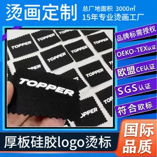 立体厚板硅胶烫标定制服装立体标胶印烫画贴厚板硅胶logo烫标定制