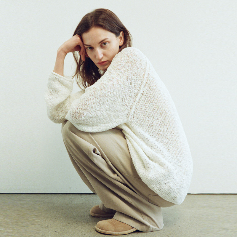 In Stock Fp Knitwear for Women, New Autumn Designer Style, Niche High-End Loose and Lazy Style Hollow-Out Top