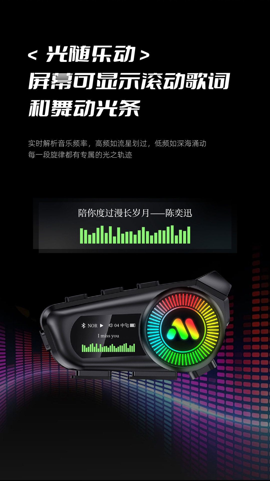 Cross-Border R1 Motorcycle Helmet Bluetooth Headset with Noise Reduction, 30 Hours of Ultra-Long Battery Life, Stereo Music, and Voice Assistant