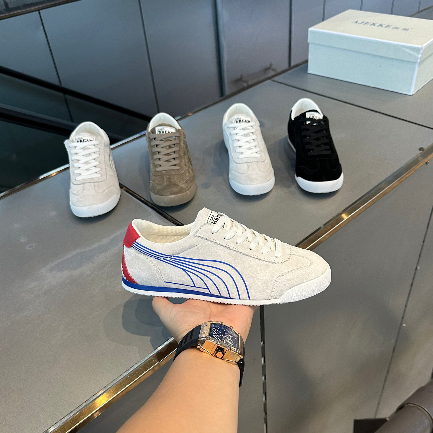 Trendy Brand Men's Shoes 2024 Autumn New White Shoes Men's Low-top Casual Sneakers Sports Forrest Gump Shoes Handsome Trendy Shoes