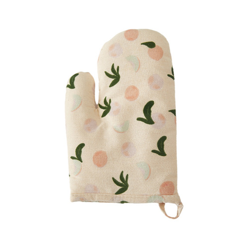 Microwave Oven Gloves Heat Insulation and Heat Protection Household High-Temperature Resistant Kitchen Baking Oven Dedicated Gloves Fabric Single Piece