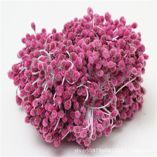 Wholesale frosted magic color round head glass bead flower core DIY artificial flower rose flower bud flower core making decorative accessories