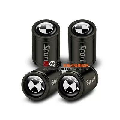 valve — modified car tire valve caps screws - sport-bmw-black-and-white-emblem-4-titanium-black-pieces